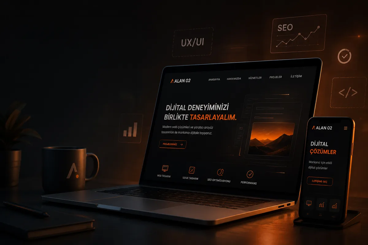 Web tasarım ve dijital deneyim mockup görseli